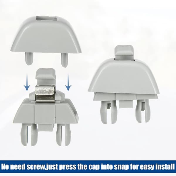 Car Plastic Sun Visor Hook Clip Bracket For Volkswagen 2 Pcs Grey