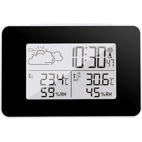 Trådlös väderstation Digital väderstation Inomhus- och utomhusväderstation Prognos Termometer Sensor Klocka Hemmahygrometer
