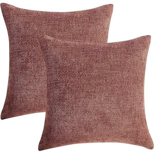 Kuddöverdrag 18x18 tum set med 2 stycken rött keramik rost dekorativt prydnadskuddeöverdrag soffa heminredning fyrkantig karakteristisk kuddfodral