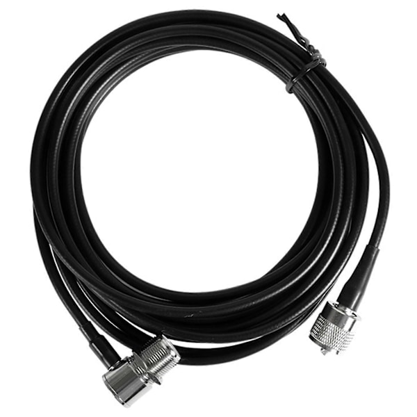 RG58 -58 50 ohm bilantenne koaksialkabel 5 meter uhf hun til uhf han (sort)