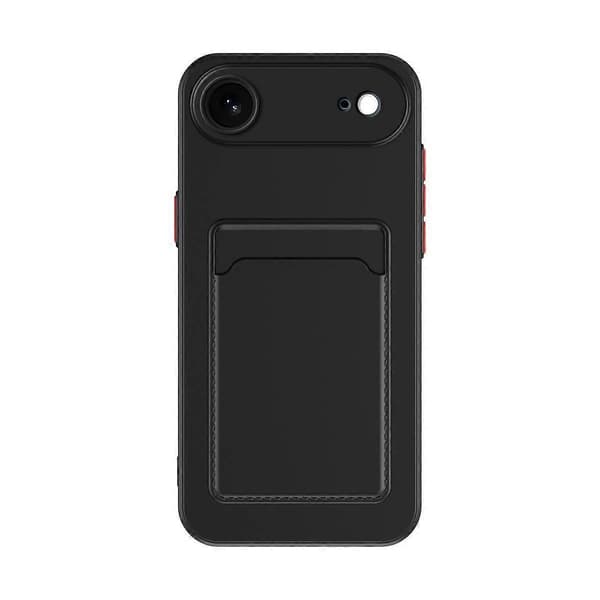 Contrast-colored Button TPU Phone Case For iPhone 17 Air (Black, For iPhone 17 Air)