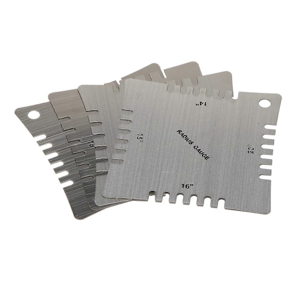 Gitarr Notched Radius Mätare för att Mäta Greppbrädets Radie, 4-pack