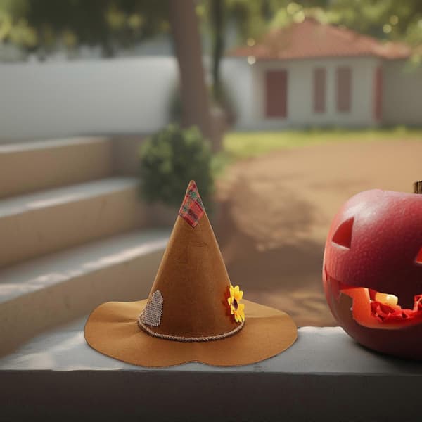 Häxhatt prydnad filtskrämma rekvisita för kvinnor 1 stycke