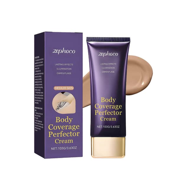 Kroppstäckande Perfector, Tatueringstäckande Sminkkräm för Fläckar, Prickar, Ärr, Långvarig Vattentät Ingen Överföring Kroppsfoundation Concealer medium skin