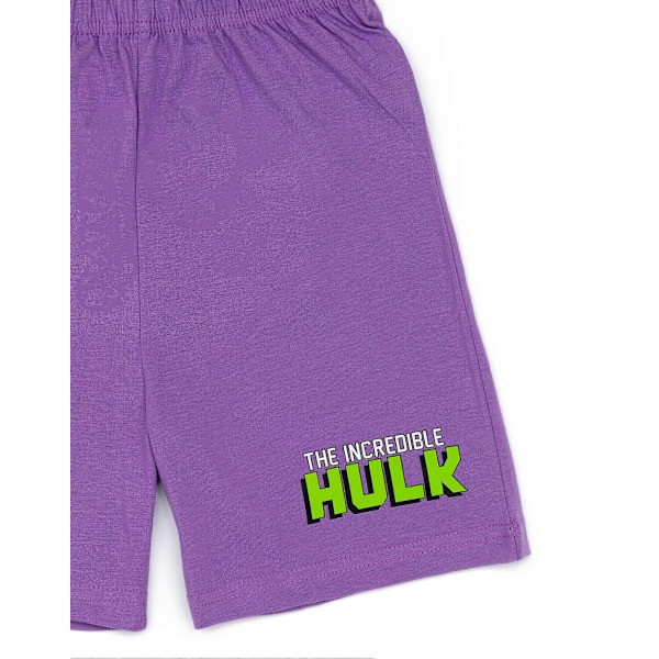 x Marvel Pojat Lyhythihainen Lyhytlahkeinen Pyjamasetti Violetti Hulk-asu Purple 3-4 Years