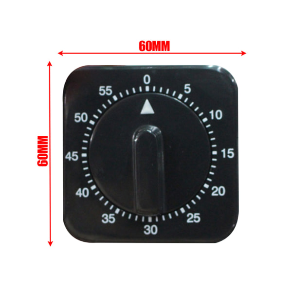 Timer Køkken Timer med 80dB Alarm Lyd Nedtællingstimer Hjem Bagning Madlavning Dampning Manuel Timer Mekanisk Timer