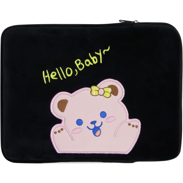 9-11 Inch Plush Cute Rabbit Laptop Sleeve Bag iPad Protective Case Tablet Cover Notebook Storage Bag for Men Women Girls Boys