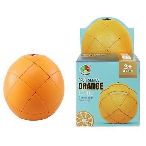 FanXin Frukt 3x3x3 Magisk Kub Pedagogiska Kubleksaker för Barn Orange