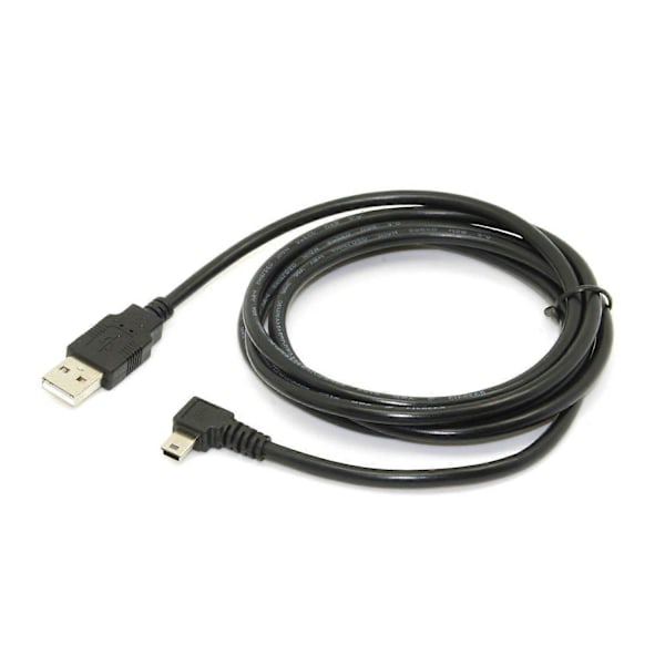 Mini USB B Type 5pin Hann Rettvinklet 90 Grader til USB 2.0 Hann Datakabel med EMI Ferrittkjerne 5