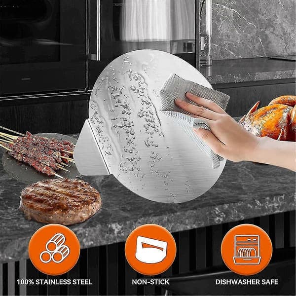 2 pcs Burger Presses, 14 cm Round & Square Hamburger Press for Smashed Burgers
