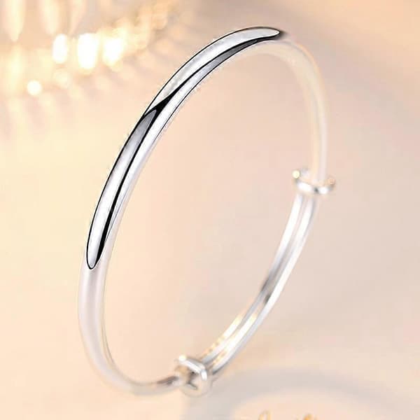 Mote Dame Smykker Solid 925 Sterling Sølv Armbånd Gave Sølv