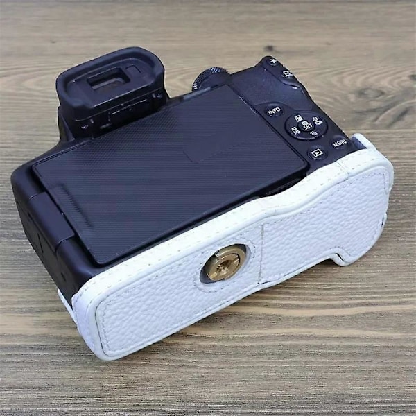 Typ B För Canon EOS R50/R100 Repskyddande Äkta Läder Kamerabottenlock Stor Öppning Style D