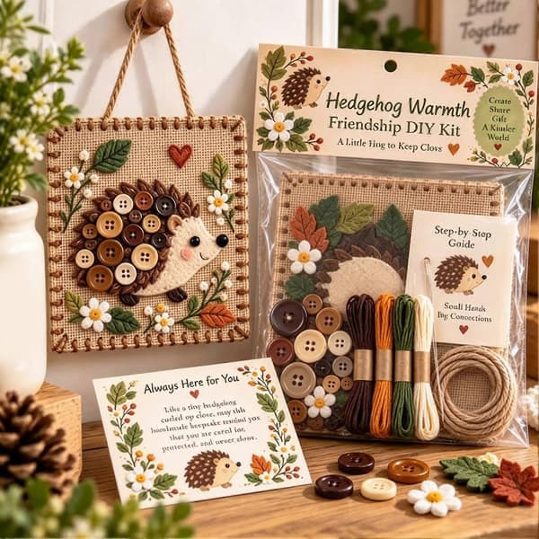 Button Blessing Vänskap DIY-kit – Insekts- och djurpyssel – present för vuxna och tonåringar A