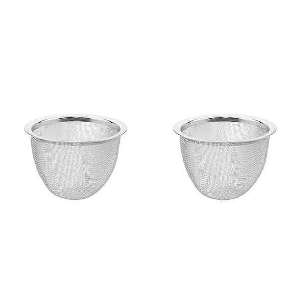 Tekande Infuser Filter: 2 Stykker Rustfrit Stål Erstatningsnet Tekande Afløbsnet Genanvendelig Løsblad Te Si - Te Infuser Filter Tekande