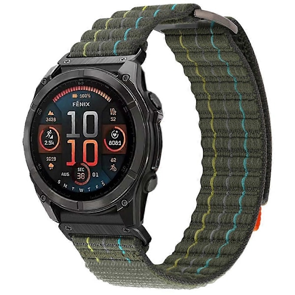 For Garmin Fenix 8 47mm/Fenix E 47mm Magic Tape Nylonrem Universal 22mm Klokkereim Style C
