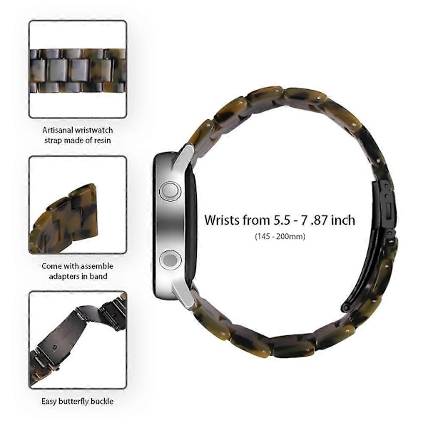 Resin Armband för Huawei Watch 4 Pro/Watch GT 3/2 46mm, 22mm Vattentät Snabbspänne Style T
