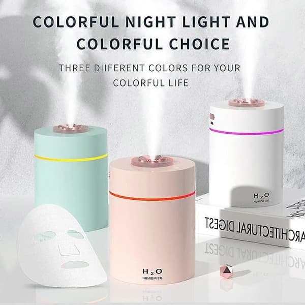 Mini luftfugter, luftfugter luftfugter hjemmekontor bil luft aroma diffuser sprøjte (hvid)