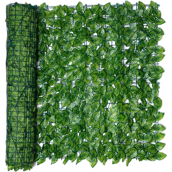 Konstgjord murgröna staket, 0,5 m x 1 m trädgårdsutsikt bris konstgjord häckrulle, konstgjord lövverk häck, insynsskydd