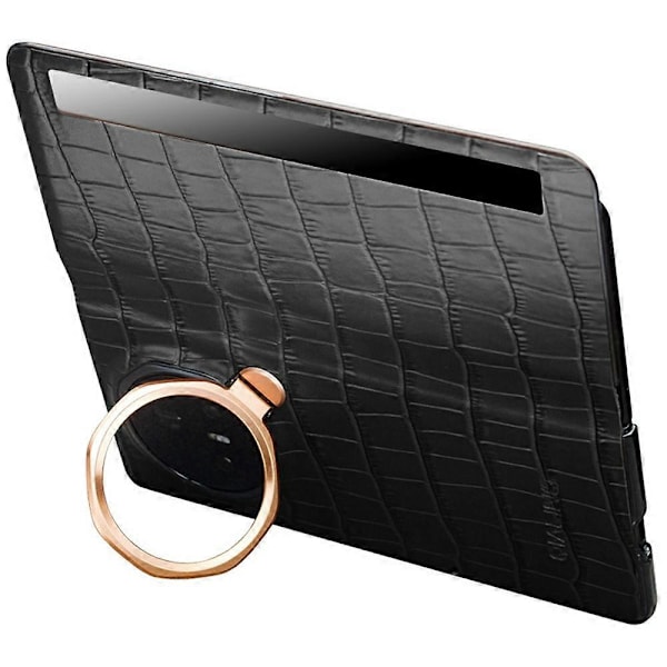 QIALINO Etui til Honor Magic V3 5G Smart View Vindue Ægte Koskind Læder Telefon Cover Multicolor Black