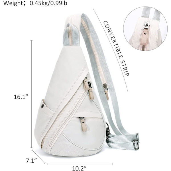 Nylon Sling Bag - Liten Crossbody Ryggsäck Axelväska Casual Dagryggsäck Multifunktionell Ryggsäck för Män Kvinnor