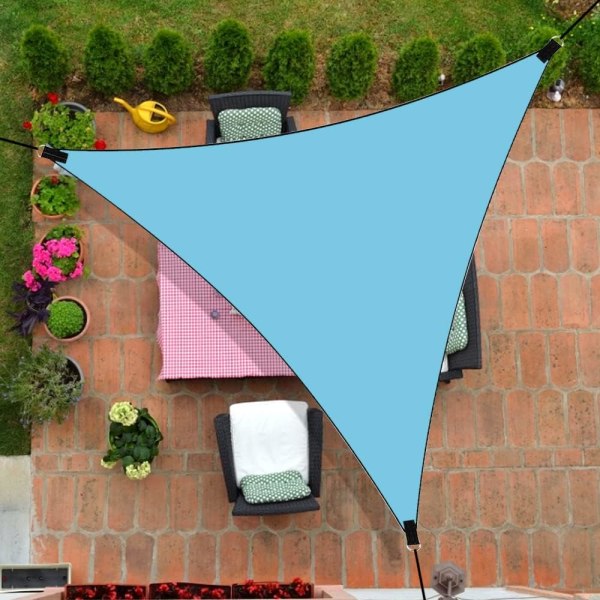 Triangulärt Shade Segel, Garden Shade Segel, Vattentätt Triangel Shade Segel, med UV-skydd och HDPE Andas Shade Segel