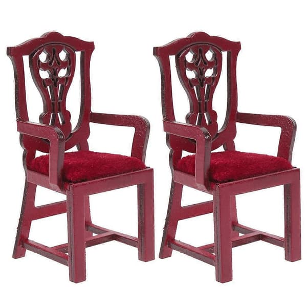 2 stk Mini Møbler Træ Dukke Stol Skrivebord Miniature Stol Dukkehus Tilbehør