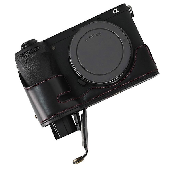 Tyyppi D Sony A6700 PU-nahkainen pohjakotelo Puolikas kameran suojakotelo Style D