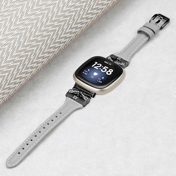Typ C Svart Spänne Armband för Fitbit Versa 3/4/Sense/Sense 2 Fjärilskontakt Smartwatch Style C