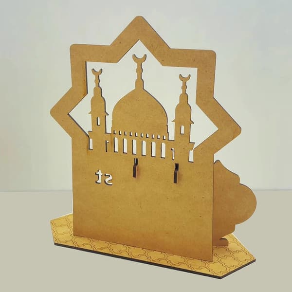 2026 30% rabat - Ramadans adventskalender Træ nedtællingskalendere Dekorationer til hjemmet, 30 dage til Eid, Ramadans gave til børn, Ramadans og Eid D A