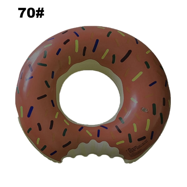 Donut pool float uppblåsbar ring Donut pool ring Donut simring för strand pool - brun