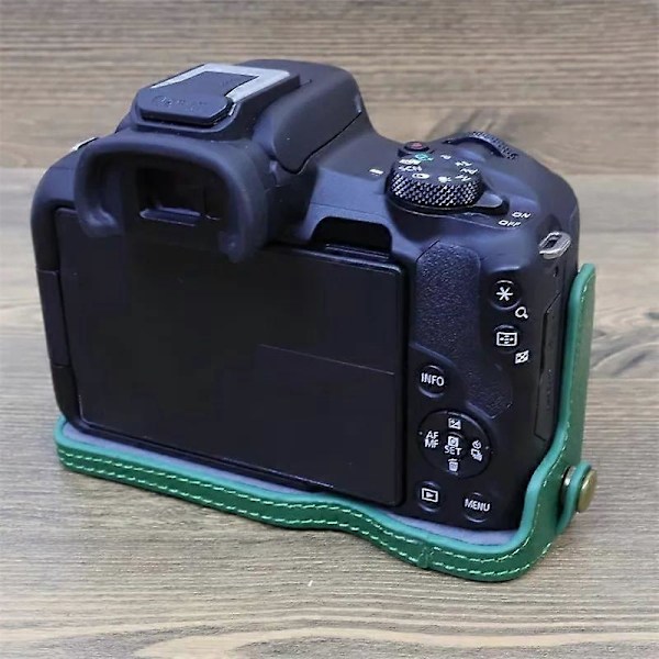 Typ B För Canon EOS R50/R100 Repskyddande Äkta Läder Kamerabottenlock Stor Öppning Style B