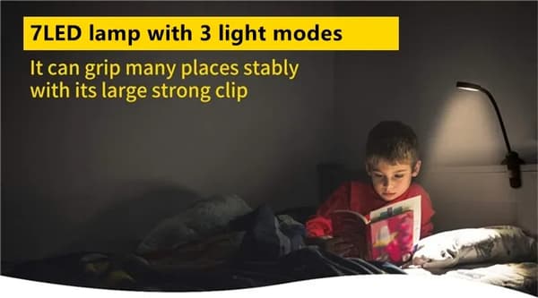 Eye Protection Clip LED Desk Lamp Dorm Reading Study Rechargeable Reading Light Battery