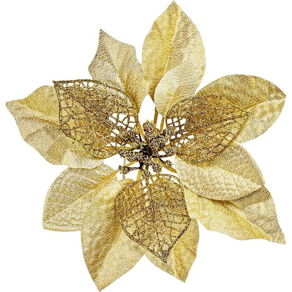 20 set 8,8" bred 3 lager julguld glitter julstjärna blommor plockar