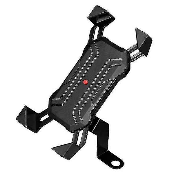 360 graders rotasjon scooter mobiltelefonbrakett motorsykkel navigatorholder for telefon (1 stk, svart)