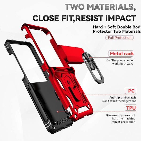 Sliding Camshield Cover til Motorola razr 50 Red