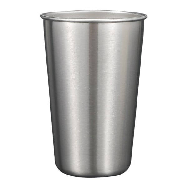 Rostfritt stål pintglas - Stapelbar pint glas resemugg - metallmugg för utomhusdrickande - 500 ml återanvändbar stålmugg - set med 5