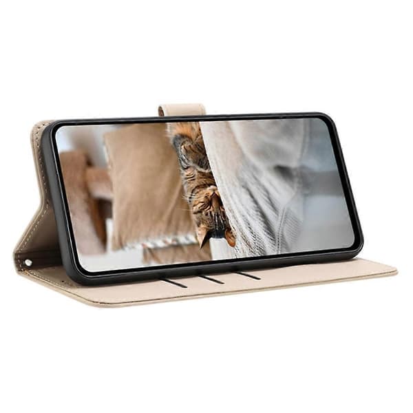 Fodral till iPhone 16 Plus med rem, katter tryck läderplånbok telefonfodral (Stil B)