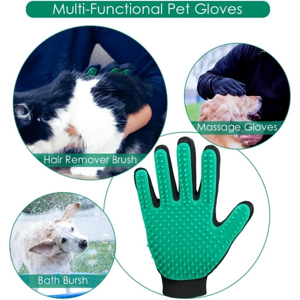 Ny skötselborste, förstärkta skötselhandskar med 255 spetsar, handskar för hundar och katter - Borste