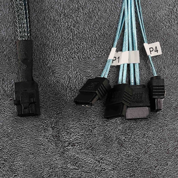 Intern Mini till SATA-kabel, SFF-8643 till SATA Forward Breakout Kompatibel med Raid Controller Hårddisk