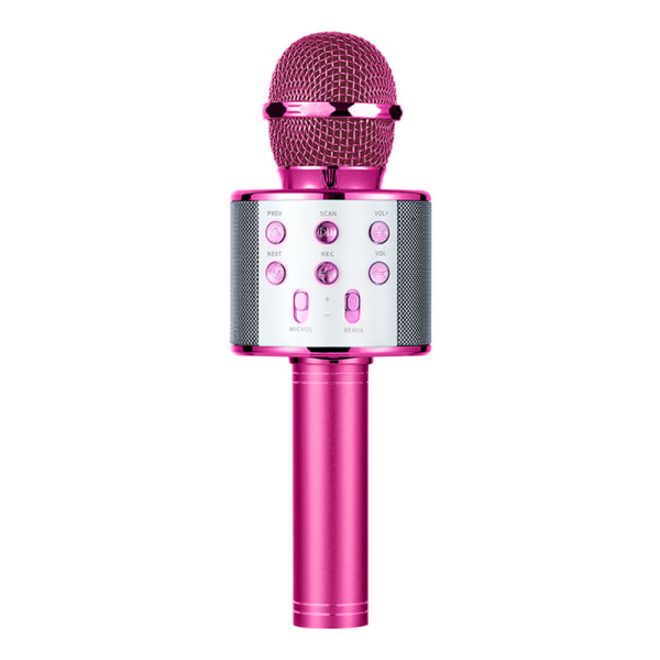 Trådløs Bluetooth-karaokemikrofon med flerfarget LED-lys, håndholdt mikrofon for barn/voksne å synge, kompatibel med Android/iOS/