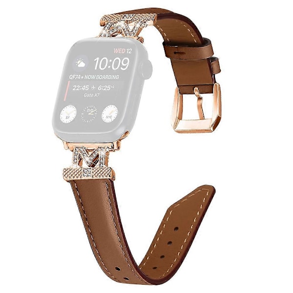 Typ D Roséguld Spänne Rem för Apple Watch Serie 10 42mm/9 8 7 41mm/SE (2023) SE (2022) SE 6 5 Style F