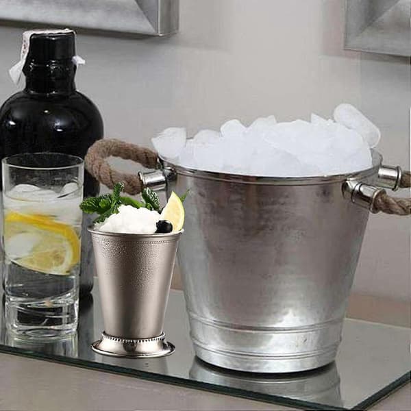 Mint Julep-kopper, sett med 2, 350 ml, elegante Derby-kopper i rustfritt stål til Kentucky Derby-fest