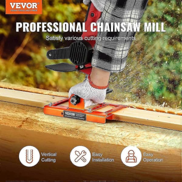 Chainsaw Mill, Vertical Lumber Cutting Guide with 2\"-6\" Cutting Width for Builders and Woodworkers