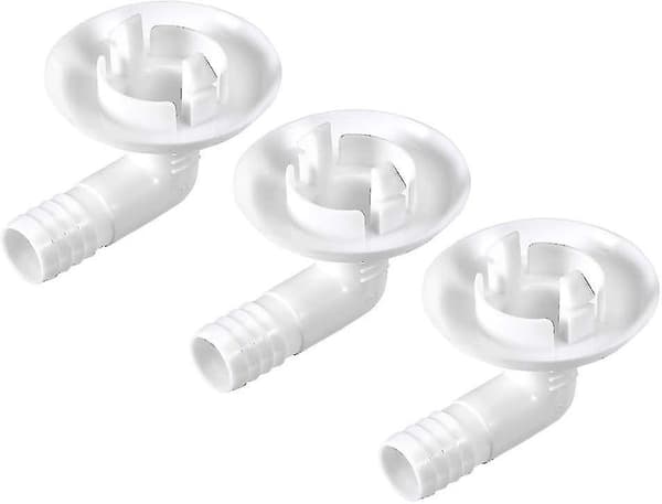 Drænslangeforbindelse med vinkel til aircondition, til mini-split-enheder og vindues-AC-enheder, 25 mm, 3 stk.