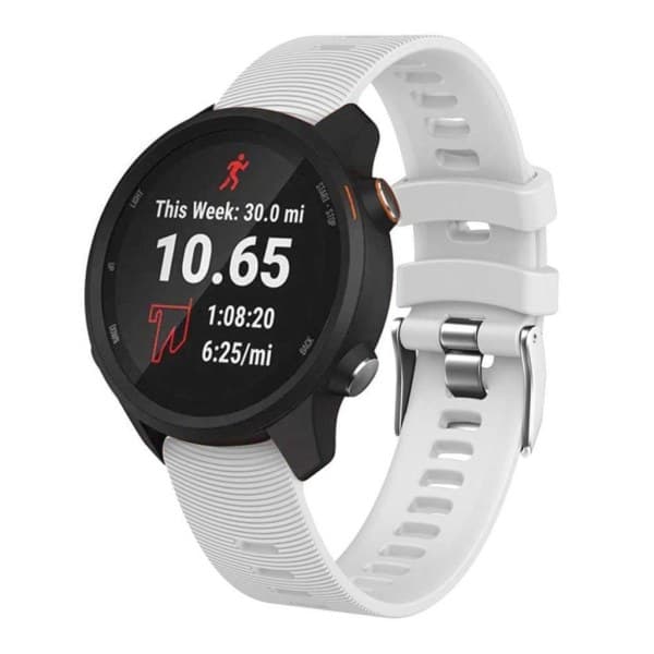 Garmin Forerunner 245 Silikonklockarmband - Vit Vit