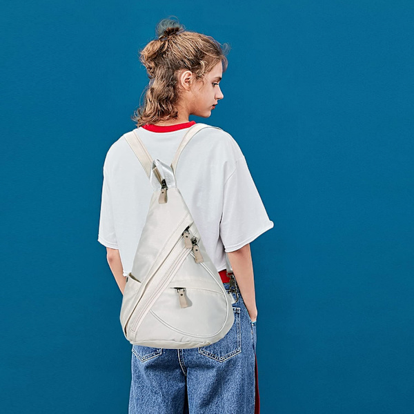 Nylon Sling Bag - Liten Crossbody Ryggsäck Axelväska Casual Dagryggsäck Multifunktionell Ryggsäck för Män Kvinnor
