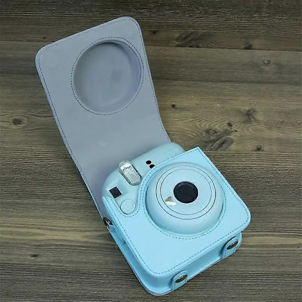 Type C Fujifilm Instax Mini 12 PU-nahkainen kameralaukku suojakannella ja olkahihnalla Style C