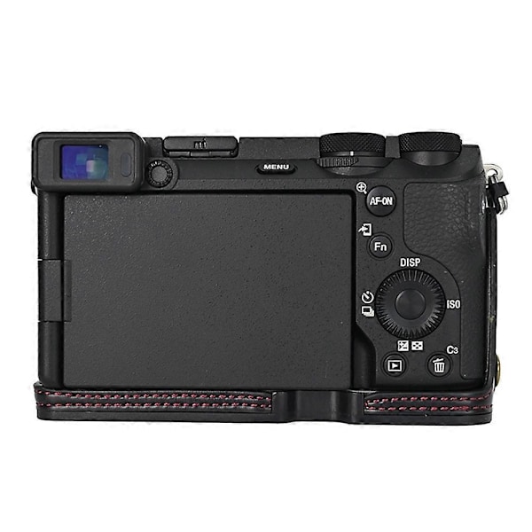 Typ D För Sony A6700 PU Läder Bottenfodral Halv Kroppskamera Skyddande Omslag Style D