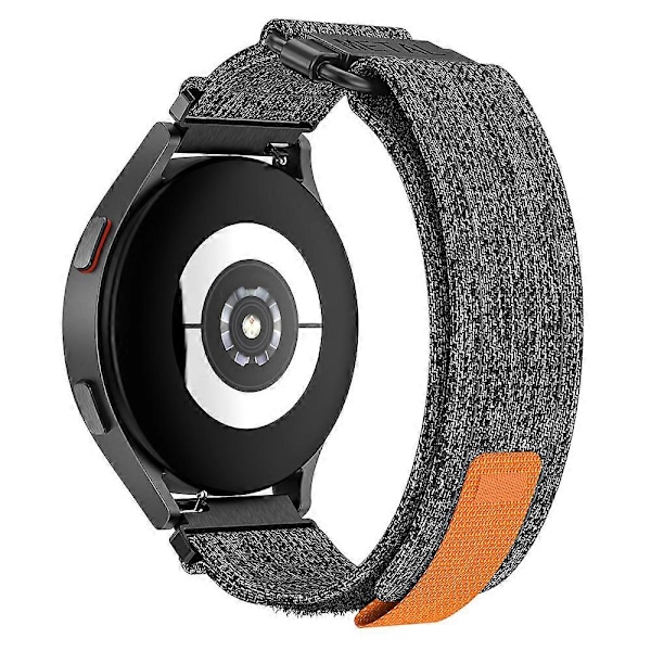 For Samsung Galaxy Watch5/Watch 5 Pro/Watch 4/Watch 4 Classic Canvas Klokkereim 20mm Loop Stropp Style A