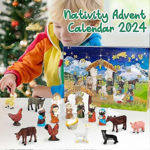 2026 Kristent Julekalender Religiøs Julekrybbe Kalender